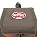 Bucket Boss Four-Barrel Tool Sheath with FlapFit to Fit Instantly Over a Belt or Into a Pants Pocket, with 5 Tool Pockets and 2 Loops, and Metal Tape Clip, in Brown, 54184