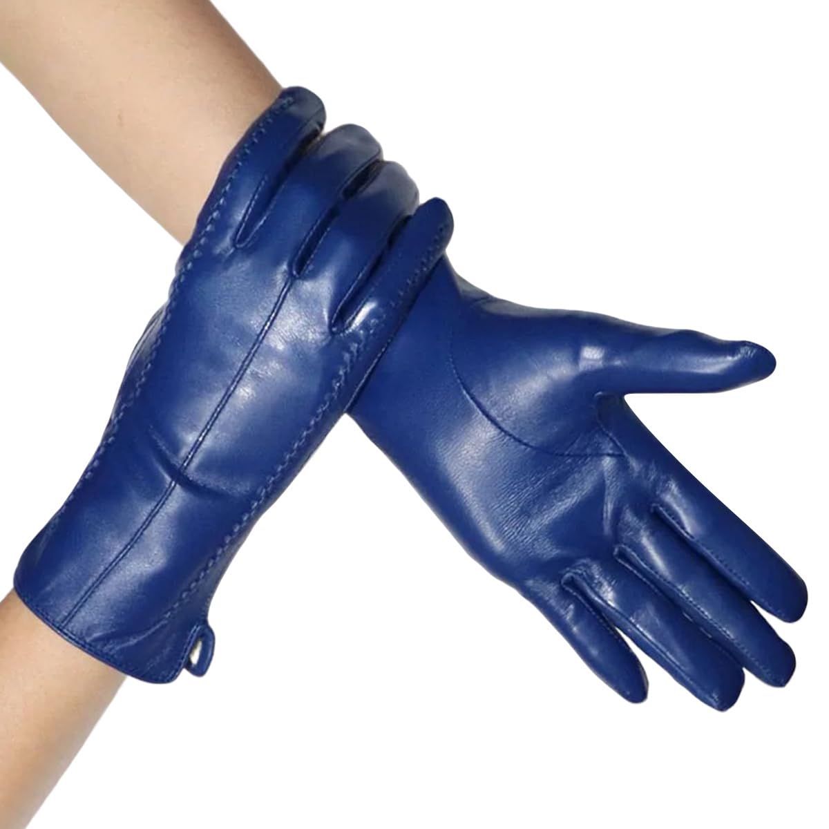 Gants épais en cuir, coupe-vent, chauds et tactiles, pour femmes, idéaux pour l'hiver et les activités de plein air