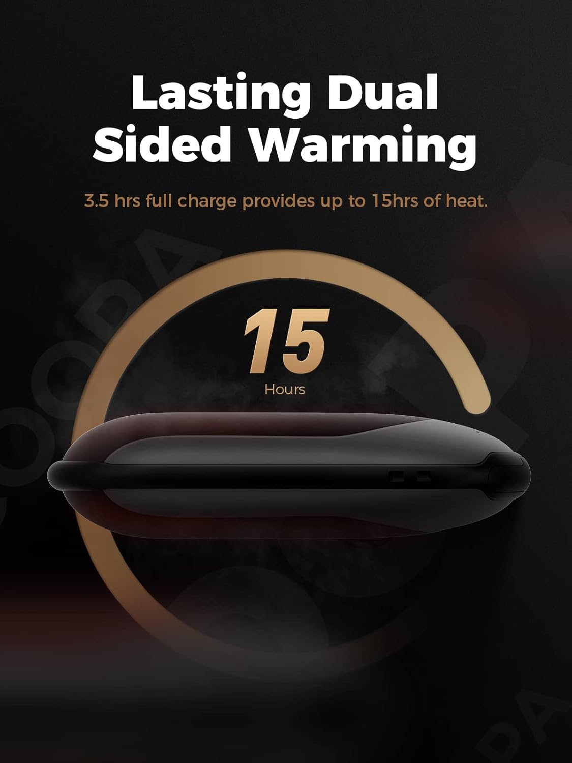 OCOOPA IP45 Waterproof Hand Warmer Rechargeable, Up to 15hrs Heat,10000mAh Durable Quick Charge Electric Hand Heater, PD Compatible, 3 Levels for Outdoors, Heavy Duty, H01-PD PRO - Image 6