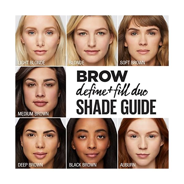 Maybelline Brow Define and Fill Duo 2-in-1 Defining Pencil with Filling Powder, Soft Brown, 0.021 Ounce