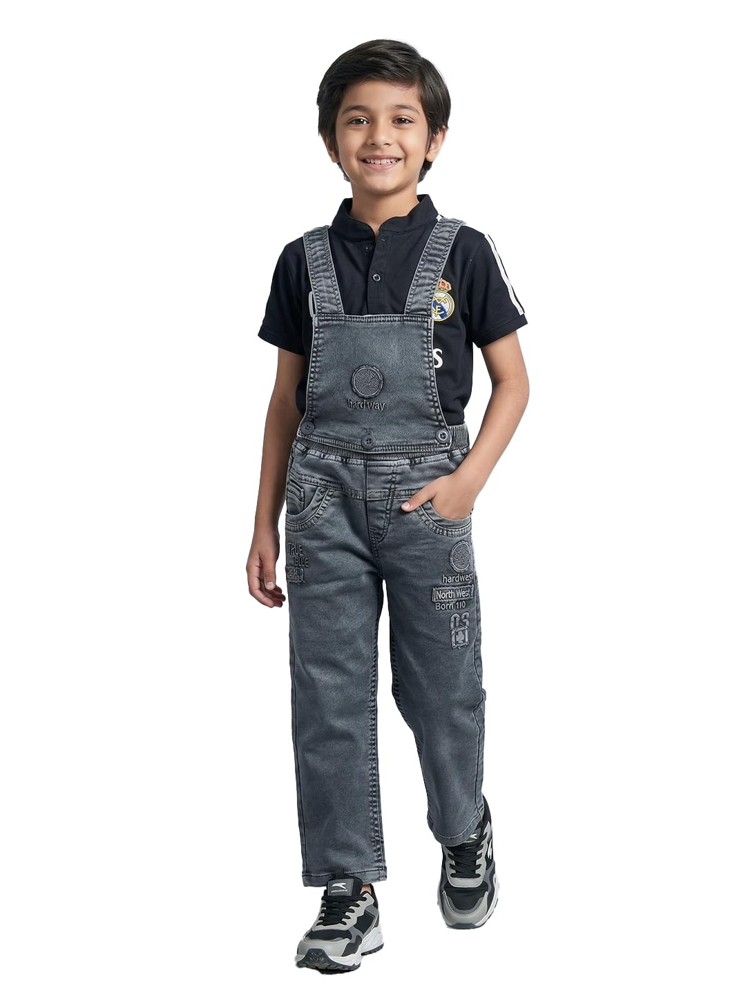 Buy JFR Boys Denim Dungaree Jeans-IND531-MEDIUM SKY_6 at Amazon.in