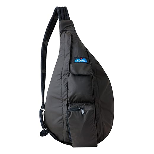 KAVU Original Rope Sack Sling Crossbody Backpack - Blackout