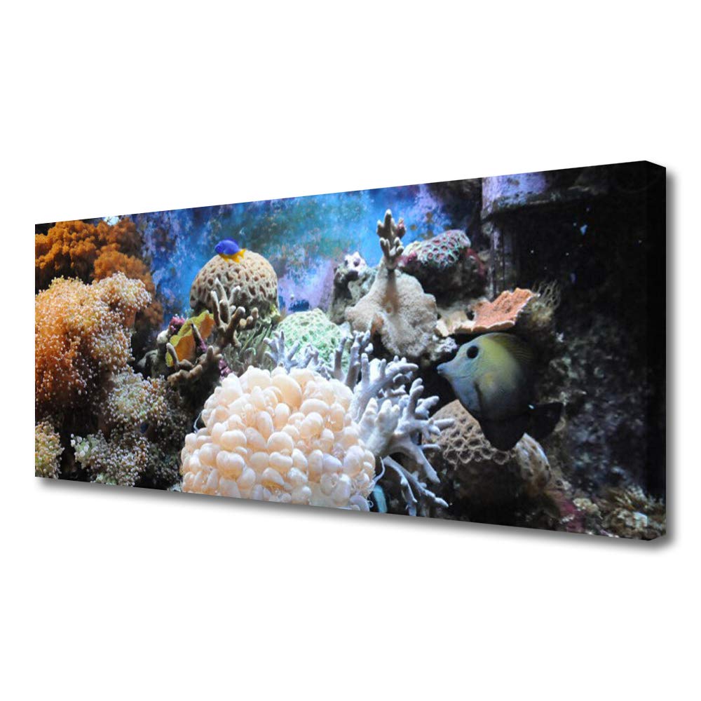 Tableau moderne nature des récifs coralliens pour habiller un grand mur vide