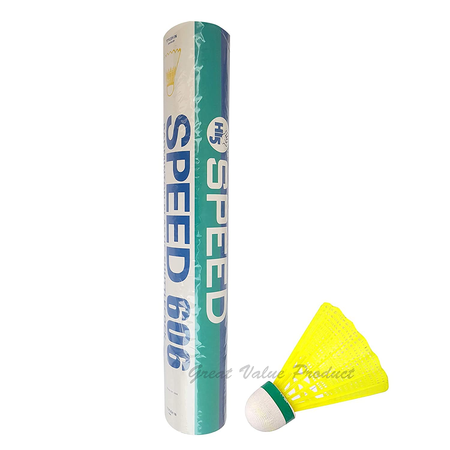 PS Pilot Nylon Shuttlecock Speed 606 Pack of 12 Shuttle Cock Indoor Outdoor Sports Speed Advanced with Great Stability and Durability, Yellow (B094NNKKF6) Amazon Price History, Amazon Price Tracker