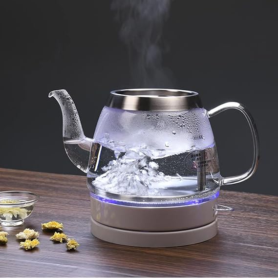 Electric Kettle Quiet Boil Electric Kettle, Tea Infuser with Rapid Boil and Boil Dryion, Glass Kettle, Keep Warm Function