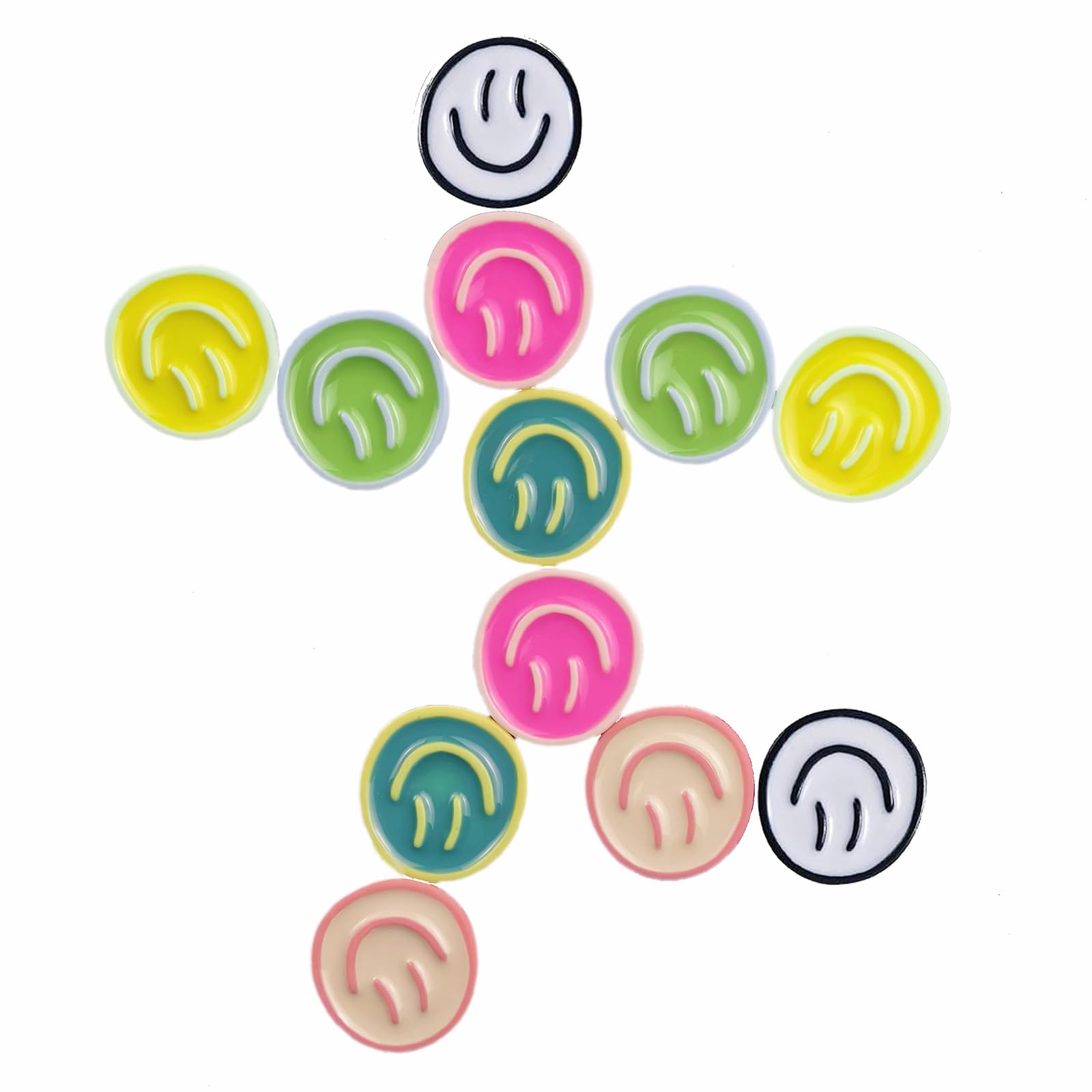 Cute Fridge Magnets, Set of 12 Resin Locker Magnets, 6 Assorted Colors, Decorative Magnets for Refrigerator, Whiteboard, Classroom, and Office