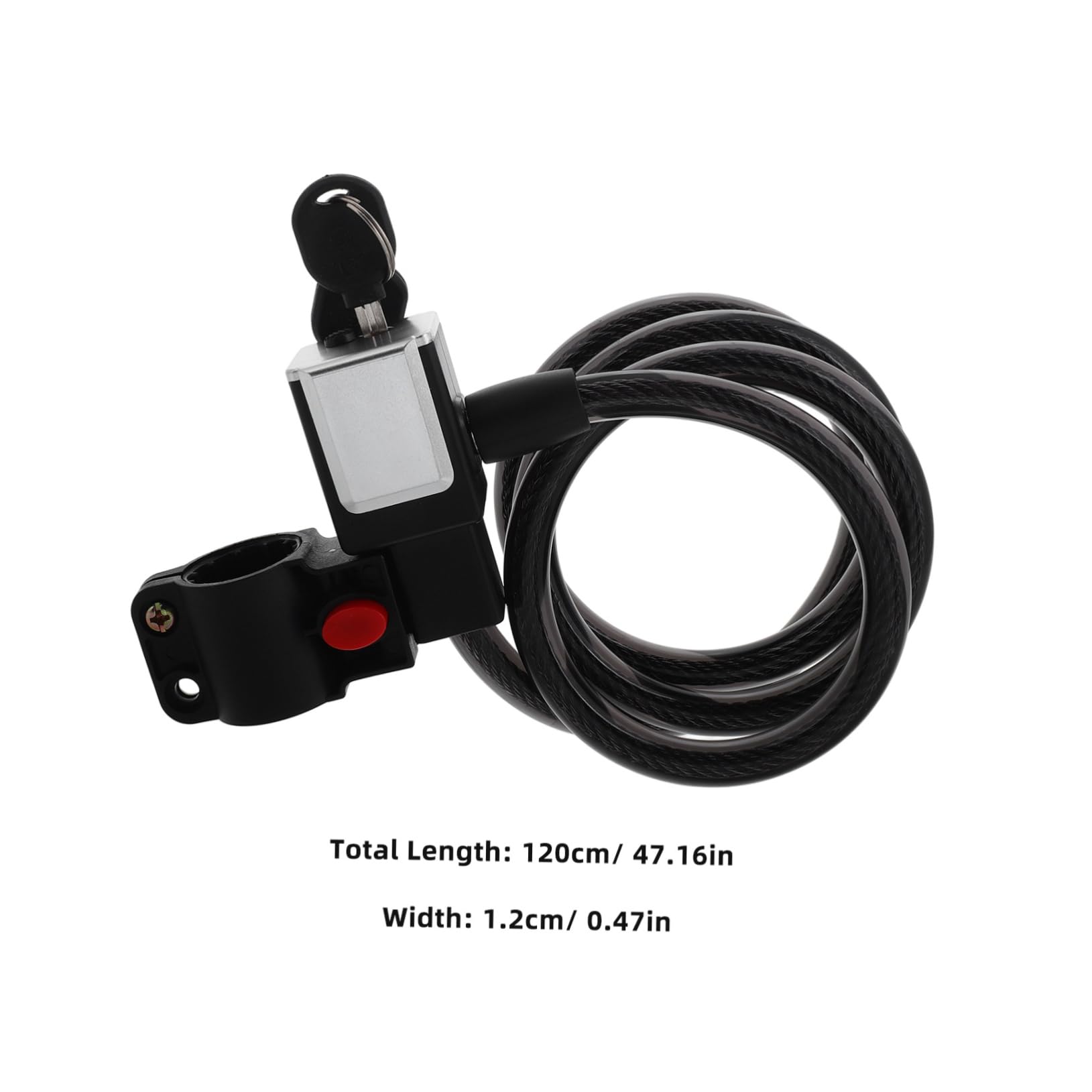 VICASKY Portable Road Bike Theft Cable Lock with Key Durable Steel Security Lock for Mountain and Road Bikes for Outdoor Cycling and Travel