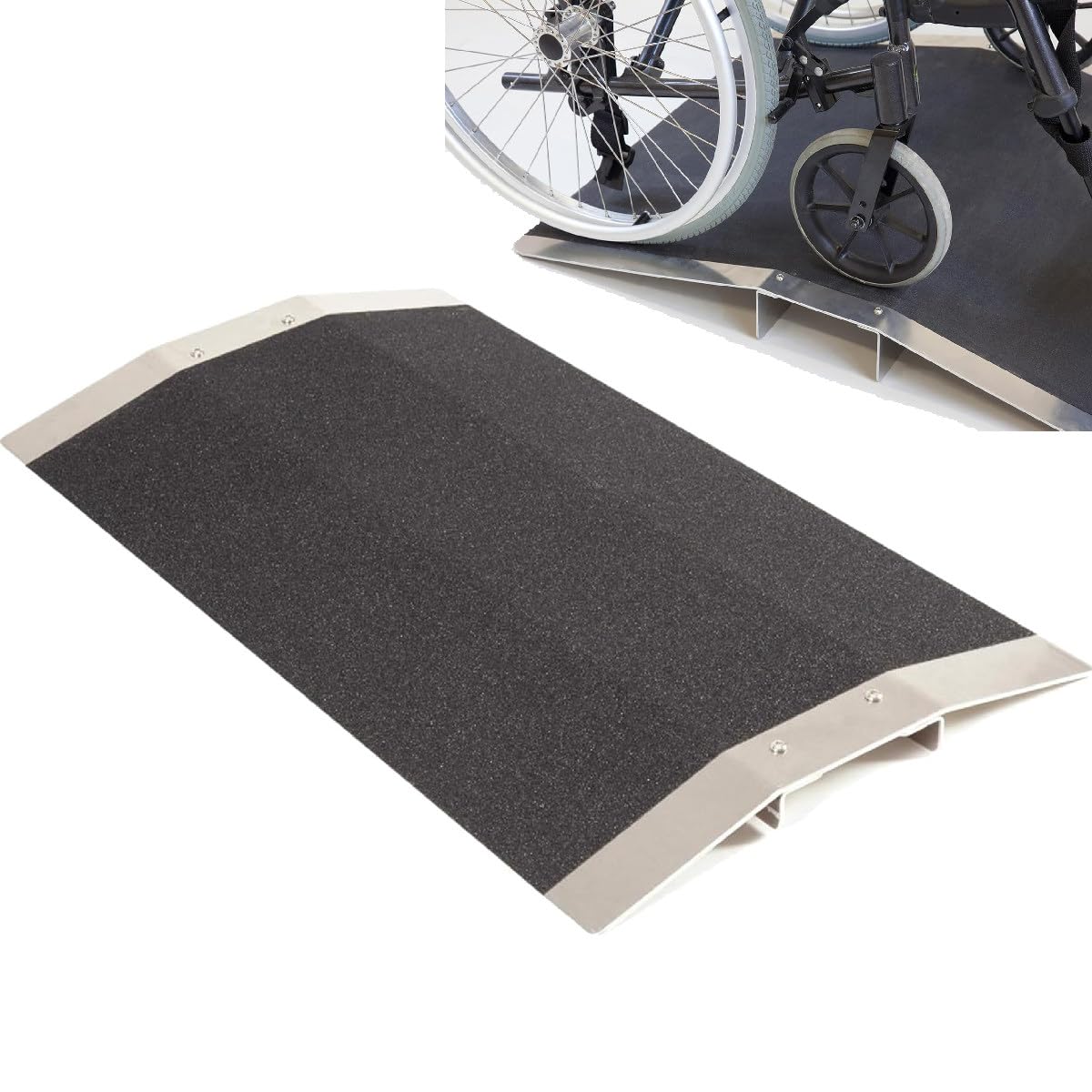 Rampy progowe, przenośna rampa dla wózków inwalidzkich, aluminiowa rampa progowa Heavy Duty Mobility Ramp wjazdowa dla wózków inwalidzkich Hulajnogi, wózki dziecięce, rowery (High3cm)