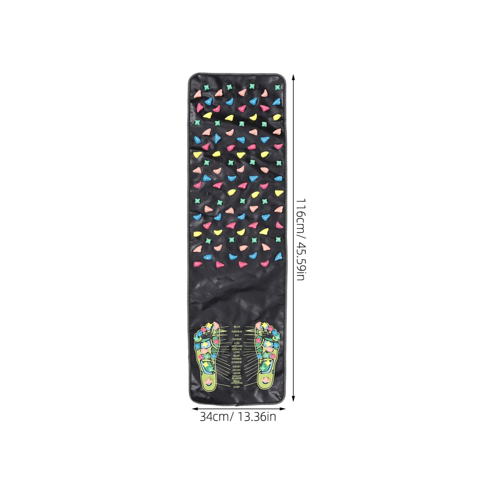 Fußmassage Matte zur Druckpunkt Stimulation, Faltbar, Künstliches Leder, Pp