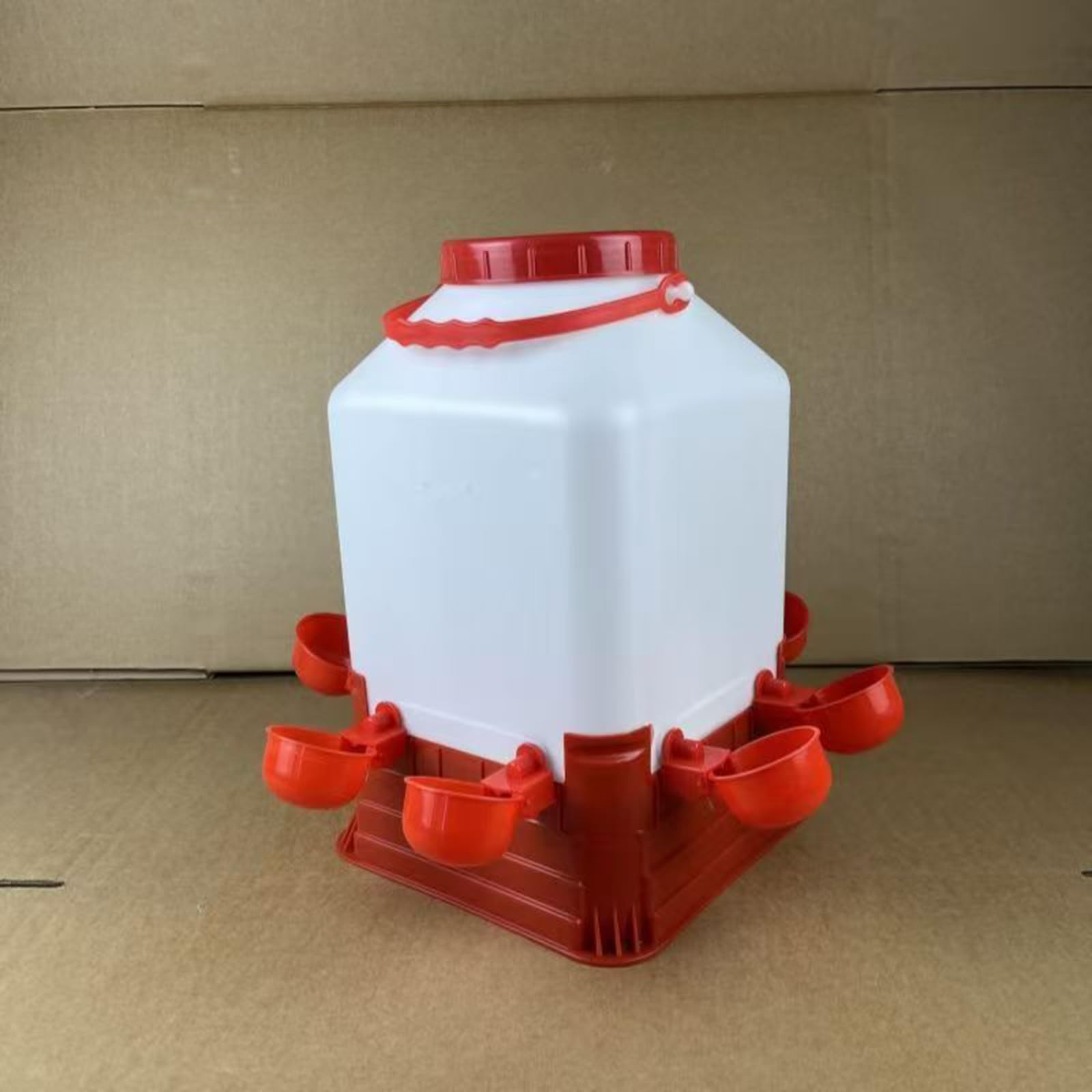 Alimentador automático para aves de corral, a prueba de fugas, para gallineros, patos, gansos con base estable, alimentador automático de pollo y bebedero