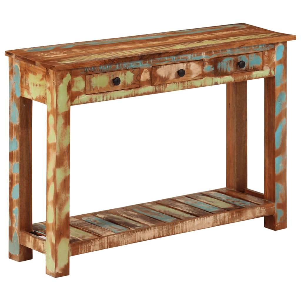 Mesa consola de madera maciza de 110x30x76 cm para recibidor y pasillo