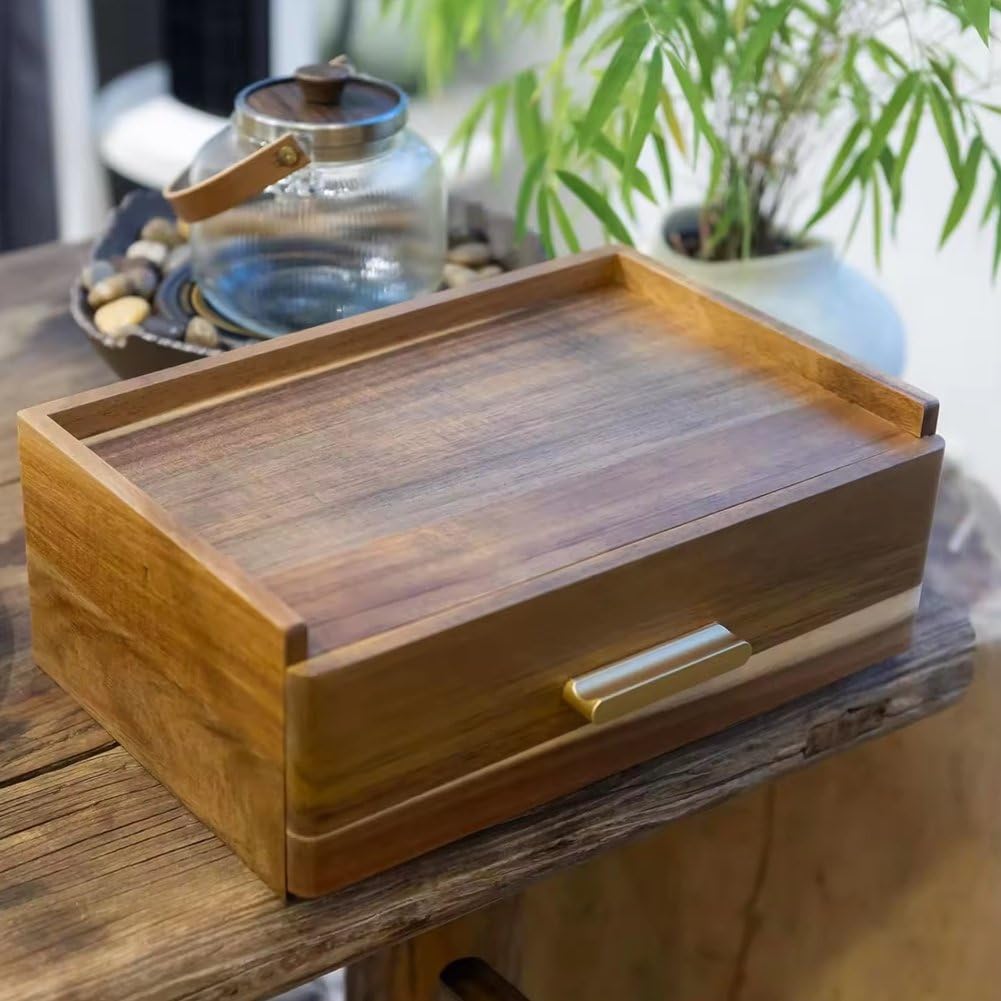 Organizador De Bolsitas De Té De Madera, Caja Organizadora para Guardar Bolsitas De Té, Cajón para Decoración De Gabinetes Y Encimeras.