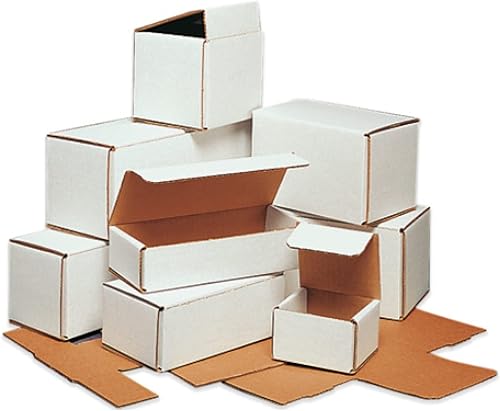 Miniatura 10 de Secure Seal Cajas de envío  Sobres de cartón corrugado plegable blanco de 4 x 3 x 2 pulgadas  Embalaje de cartón corrugado plegable blanco para