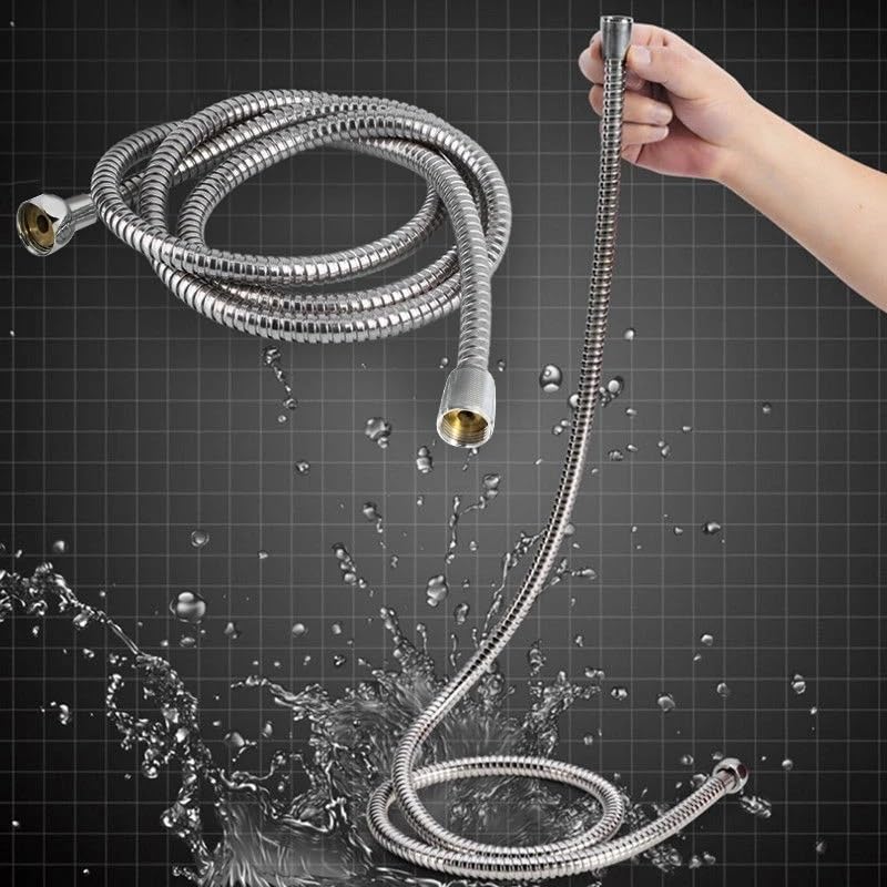 Manguera de ducha de alta presión, manguera de repuesto flexible de 2 m y accesorios de ducha para un mejor rendimiento e ili