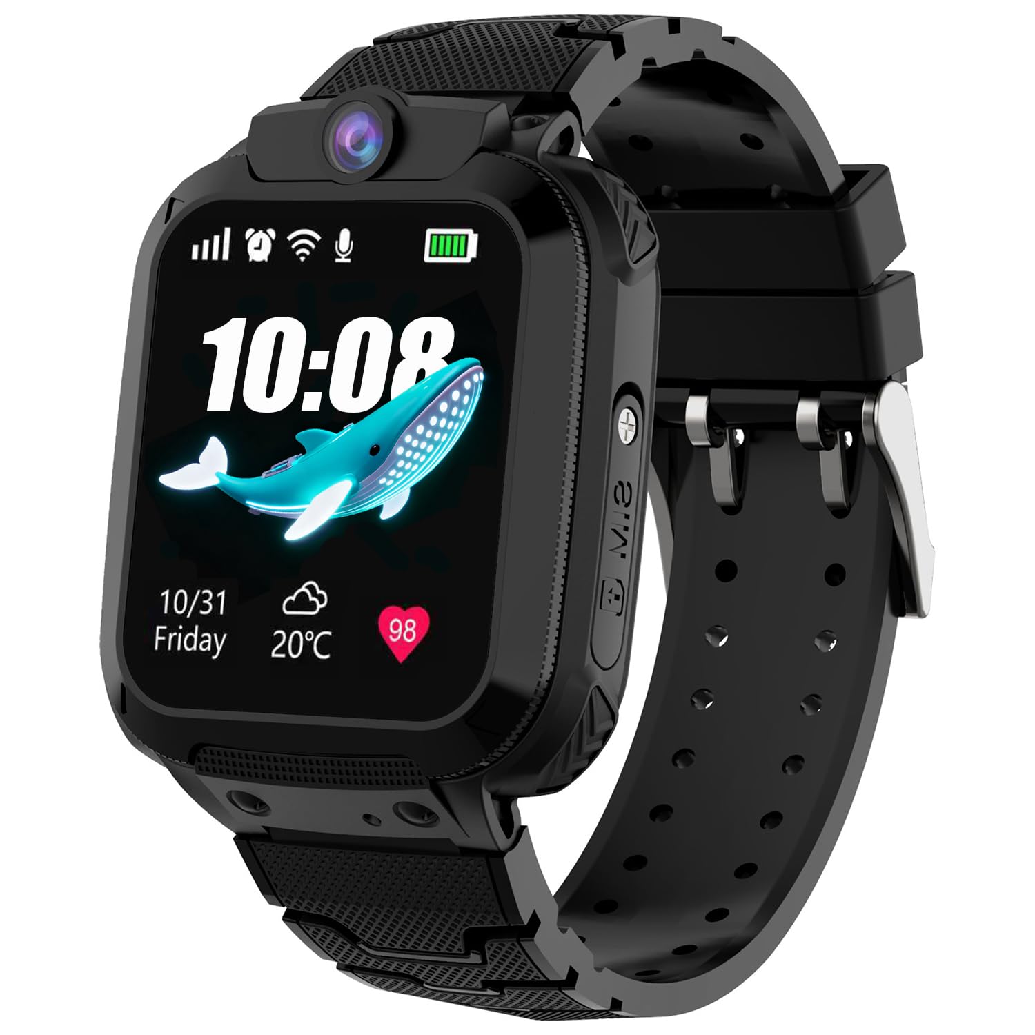 Reloj Inteligente Niño, Smartwatch Niños GPS y Llamadas, IP68 Impermeable, SOS, Cámara, Chat, Despertador, Clase Modo, Reloj Inteligente GPS y Llamadas, Regalos para Niños y Niñas