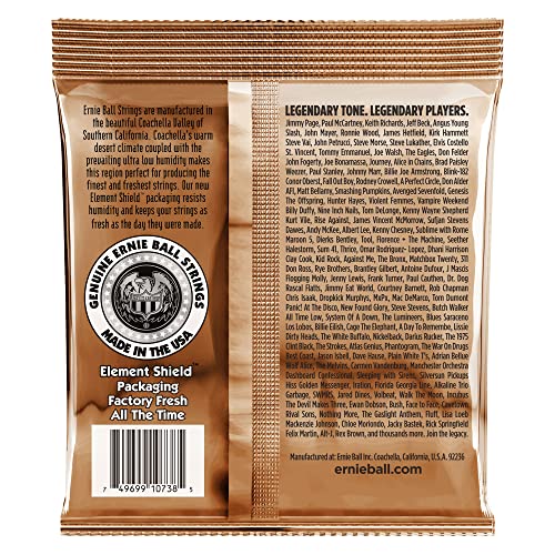Ernie Ball Earthwood Cordes Custom Light Phosphore Bronze pour guitare acoustique à 12 cordes, calibre 10-48 - Les Beatles, Paul McCartney, John Lennon, RIngo Starr, George Harrison Ernie Ball Earthwood Cordes Custom Light Phosphore Bronze pour guitare acoustique à 12 cordes, calibre 10-48 – Image 3