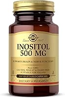 Vista 1 de Solgar Inositol 500 mg - 100 cápsulas vegetales - Apoya la función celular y la salud cerebral - Vegano, sin gluten, sin lácteos, Kosher - 100