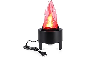 3D Realistic Fake Flame Lamp for Halloween Spooky Ambiance