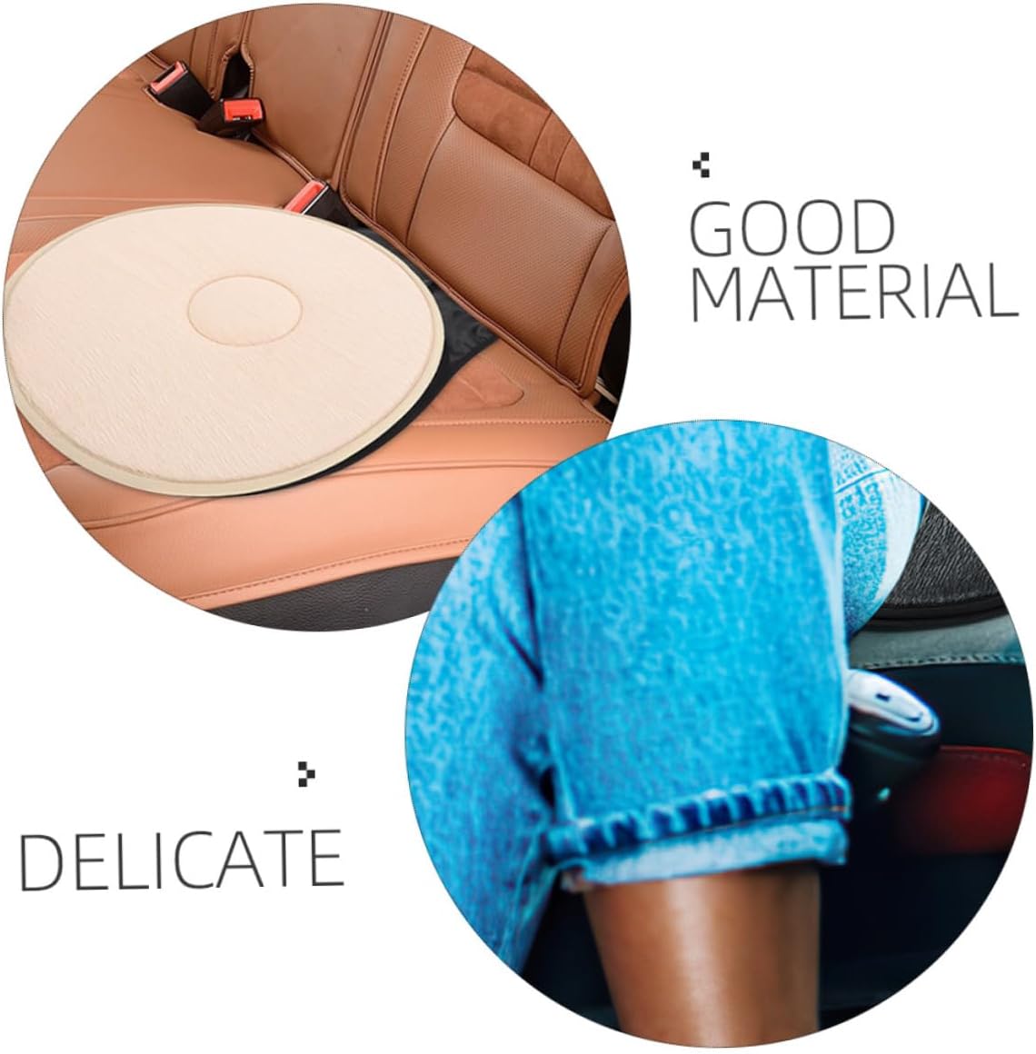 SOLUSTRE Swivel Seat Cushion 2 Pack Rotating Car Seat Padding 360° Comfort Easy Install Perfect for Seniors