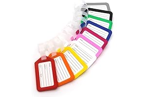Essential Luggage Identification: Customizable 10-Piece Luggage Tag Set