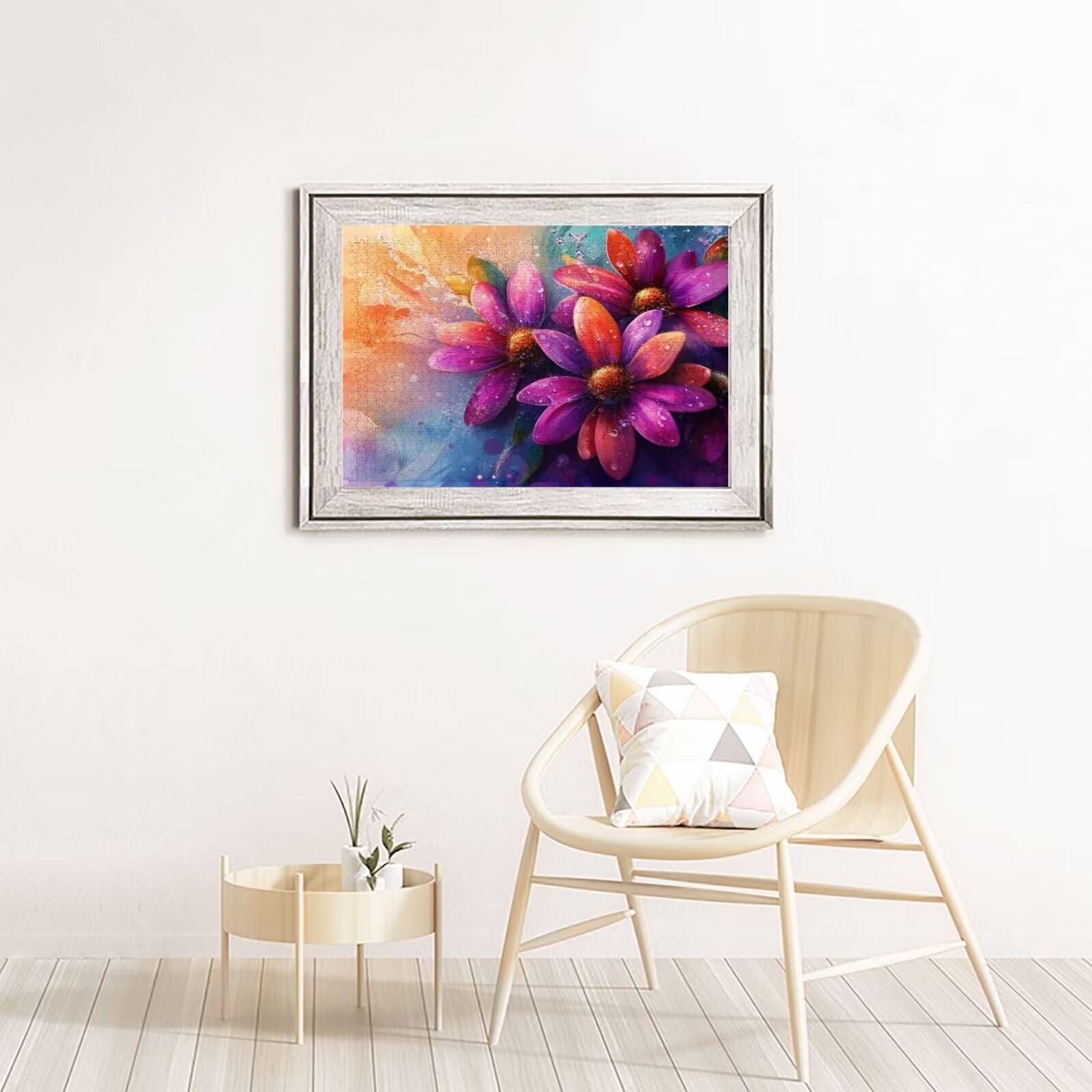 Puzzle 2000 Teile, Puzzle Erwachsene, Holzpuzzle Blume Impossible Jigsaw, Clevere Rätsel, HD Farbe Jigsaw mit Geschenkbox Verpackung for Aesthetic Room Decor, Geschenke für Frauen Rot 100x70cm p-1905