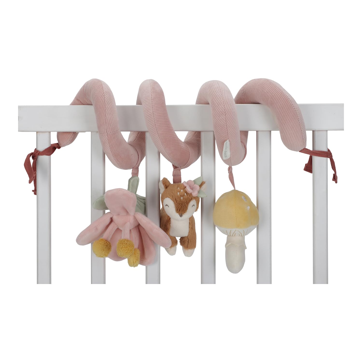 Bola De Agarre Fairy Garden De Little Dutch | Sonajero De Tela Con Diferentes Texturas Y Etiquetas | Rosa De 12 Cm | Desde El Nacimiento | Estimulación Sensorial Y Motricidad Fina