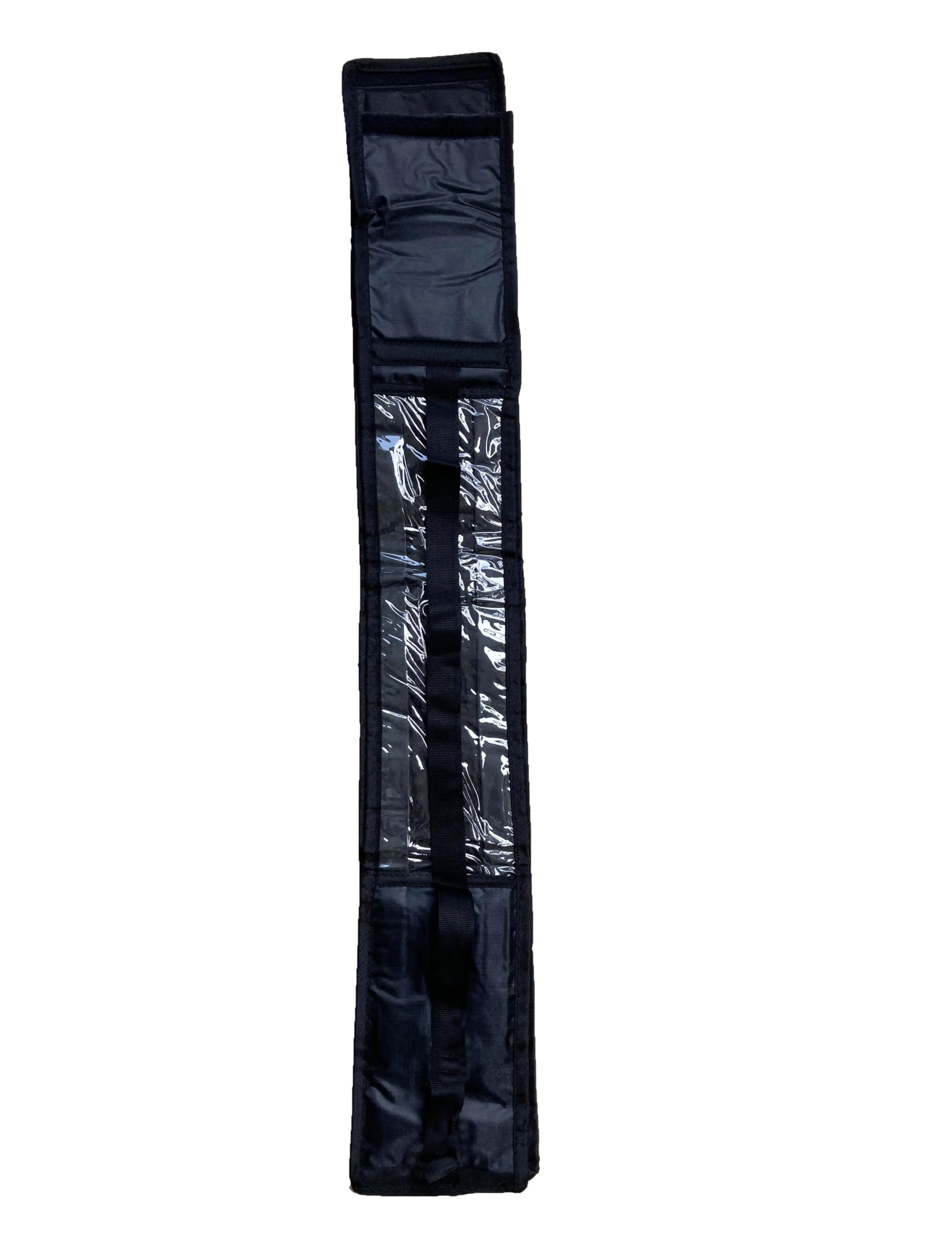 Polyester KE Black Shiny Cricket Bat Cover (Foam Padded)(Standard Strap) Suitable for All Cricket Bats