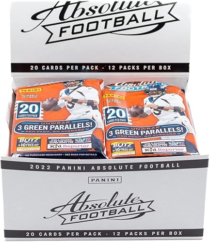 Vista 2 de 2022 Panini Absolute NFL Football CELLO box (12 pks/bx) ***Boxes not factory wrapped by Panini