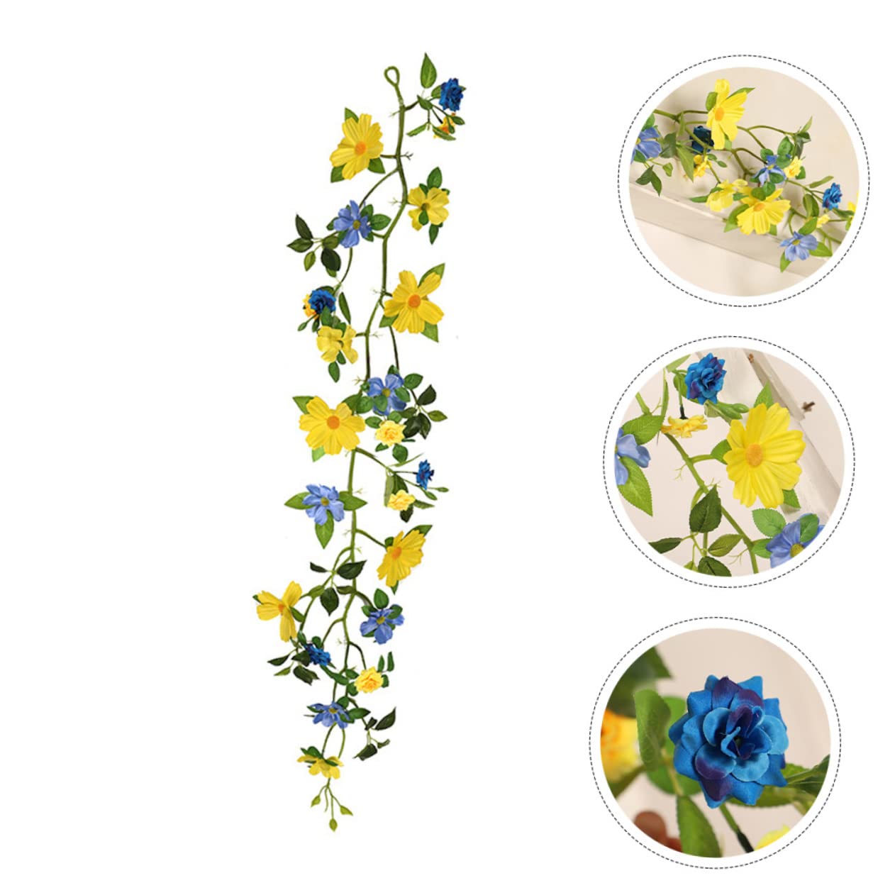 Ciieeo 3 Stück Outdoor Hängetür Blumenreben Zum Aufhängen Künstliche Blumengirlande Simulierte Hängende Blumenranke Gefälschte Bipinnatus Rebe Künstliche Ranke Hängeblumen