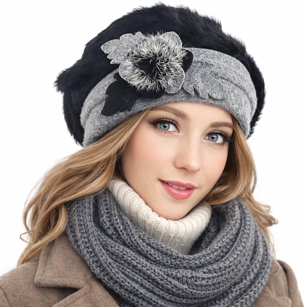 VECRY Women's 100% Wool Bucket Hat Felt Cloche Beret Dress Winter Beanie Hats - Image 6