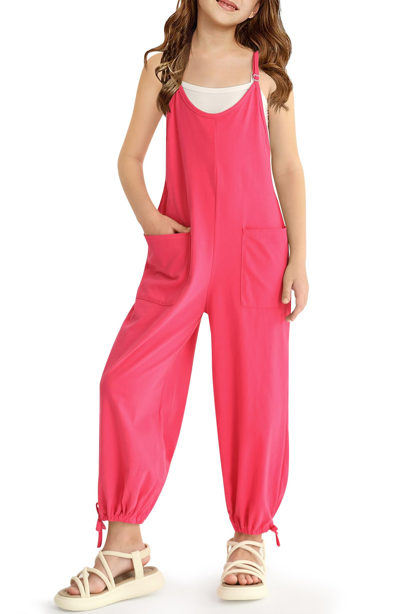 Mameluco largo con bolsillos para niñas dile adiós a la ropa incómoda al jugar 8