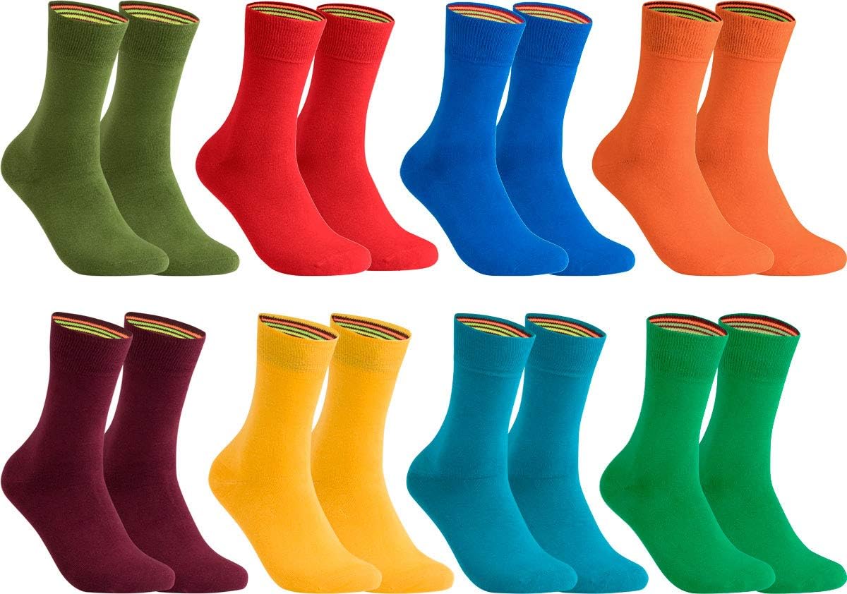 Gigando Herrensocken, Baumwolle, unifarben im 3er-, 4er-, 5er-, 6er- oder 8er-Pack in Premium-Qualität – schwarze oder bunte Socken für Anzug, Business und Freizeit ohne Naht an der Spitze