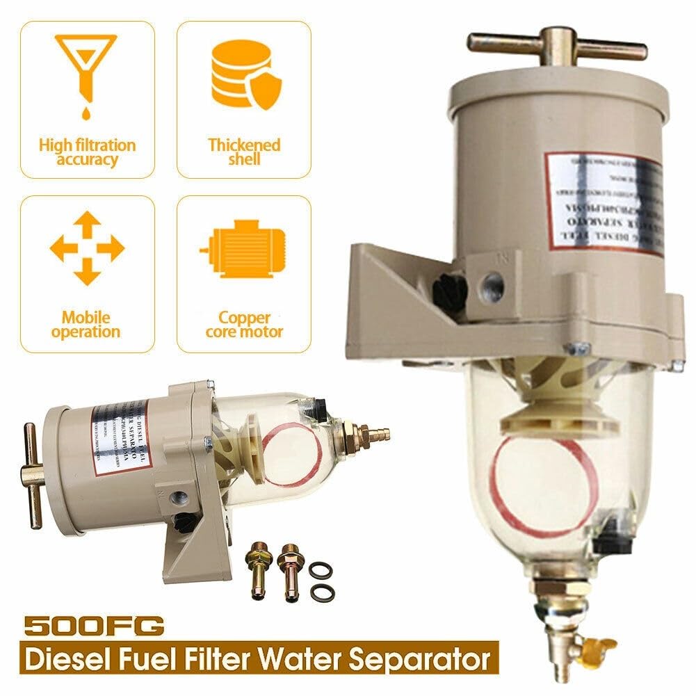 Filtro Gasoil Filtro de combustible diésel para motor marino 500FG 500FH, separador aceite/agua, barcos marinos, camiones 90GPH para coche
