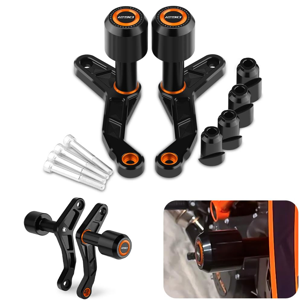 Modeer Motorrad Sturzpads Kompatibel mit K.T.M 1290 Super Duke R/RR 2020 2021 2022 2023 Rahmen Slider Sturzschutz superduke 1290 r/rr zubehör (orange)