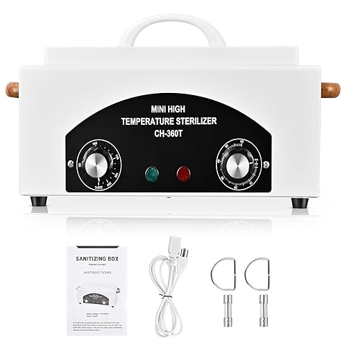 Miniatura 1 de Caja de limpieza de herramientas de metal de alta temperatura, 110 V, 300 W, 1,5 L, con temporizador, manicura, pedicura, spa, peluquería, equipo de
