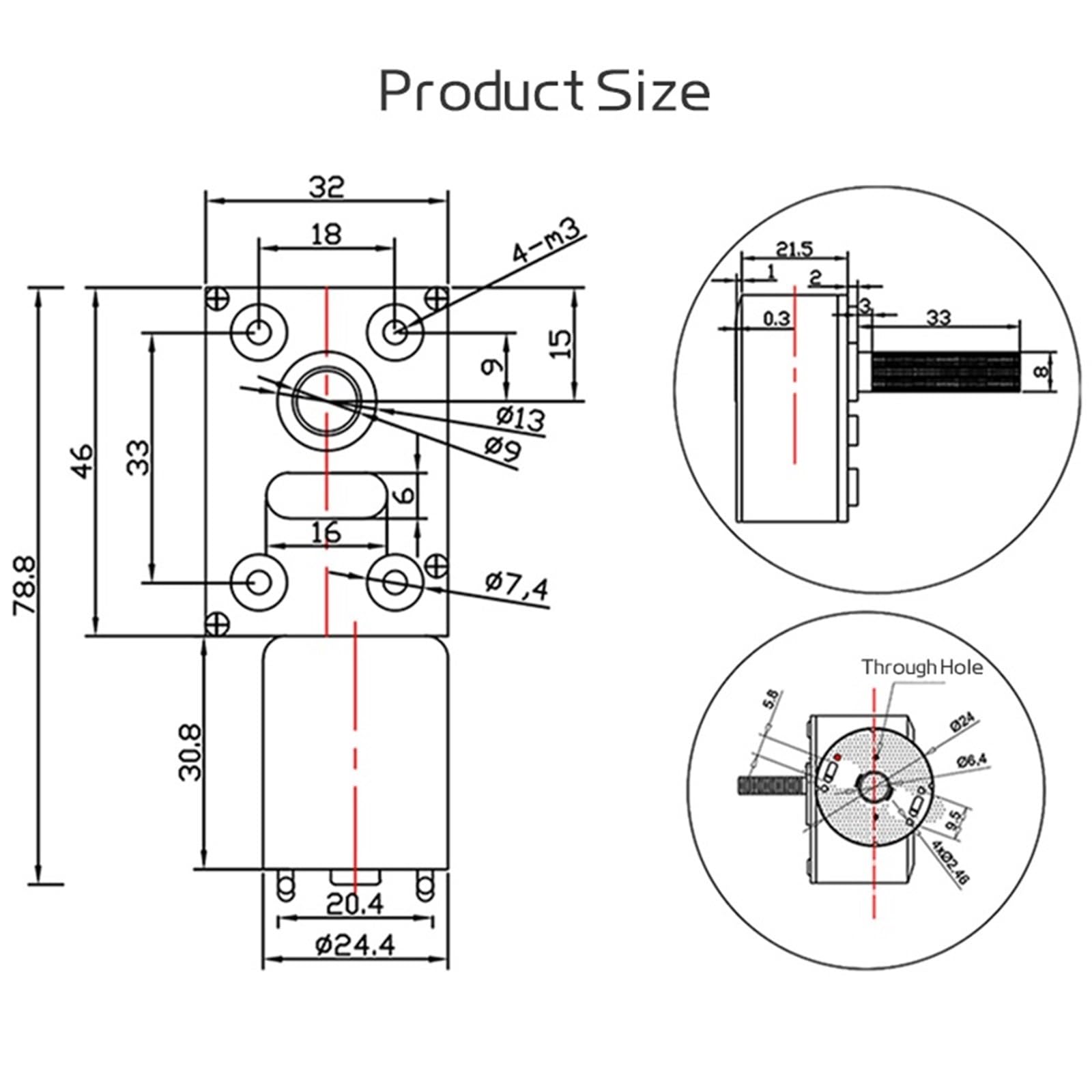 JGY-370-M8 Wał śrubowy mikroturbinowy ślimakowy silnik redukcyjny DC 12 V/24 V regulacja prędkości 1 obr./min ~ 375 obr./min samoblokujący mały silnik (30 obr./min_6 V pojedynczy silnik)