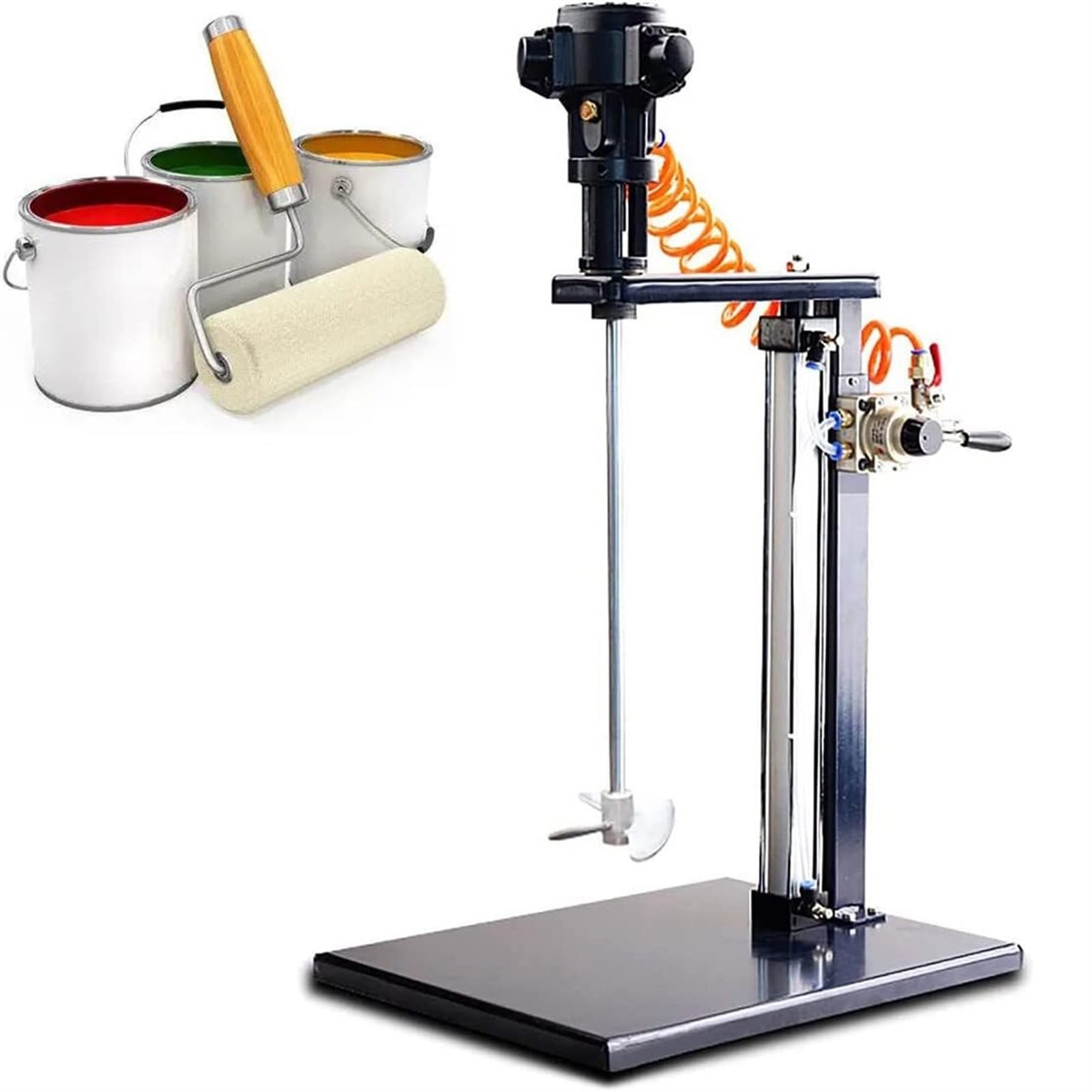 Automatyczne mieszadło do malowania ze stali nierdzewnej 5 gal/20 l, mieszadło pneumatyczne, pionowe mieszadło do mieszania żywności, gipsu, farby, cementu,
