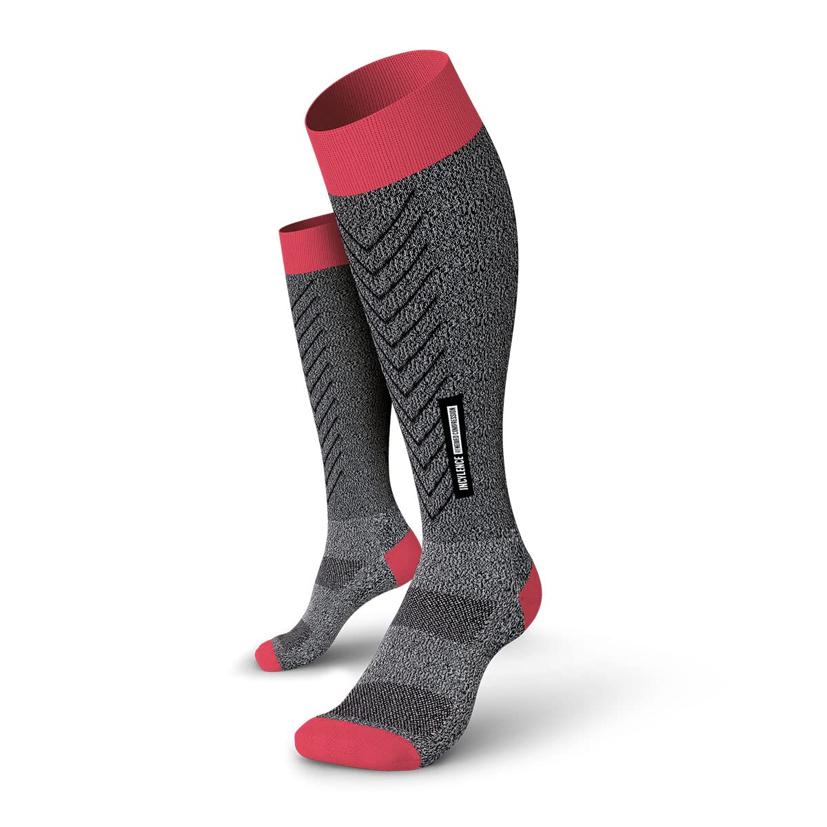 INCYLENCE chaussettes mérinos rembourrées longues, chaussettes de sport d'hiver unisexes, chaussettes respirantes pour la course à pied et le cyclisme avec protection anti-ampoules (35-46)