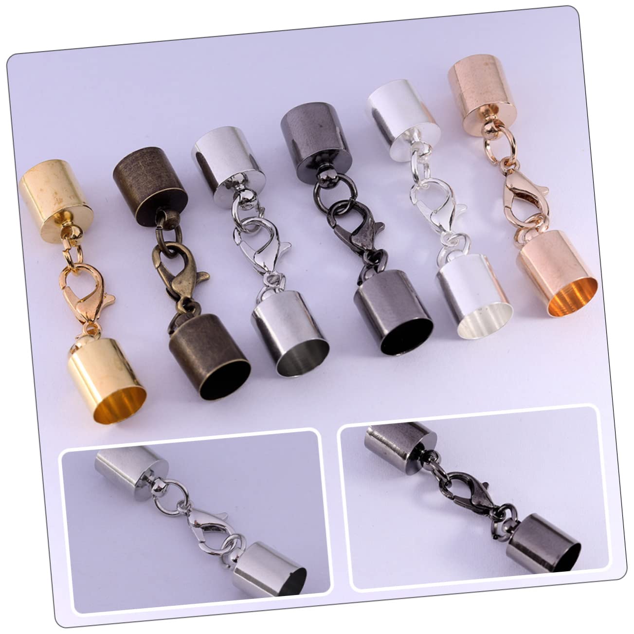 DOITOOL 3 Series Enganches De Langosta Para Llaveros Diy Accesorios De Anillos Para Pulseras Y Collares Colores Material De Manualidades Para Proyectos De Joyería Y 60 Piezas*3