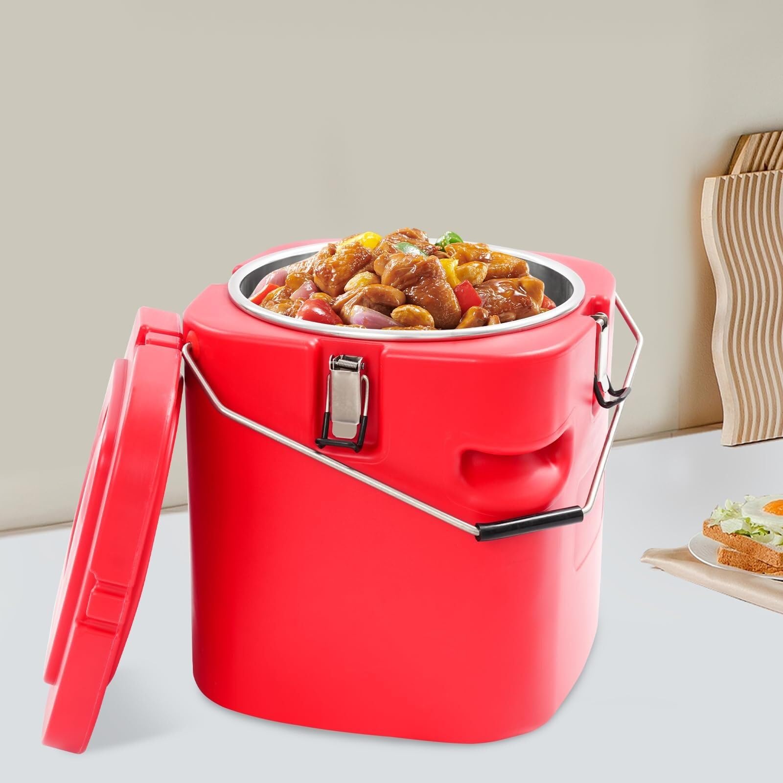 Réchauffeur de Nourriture Chaud Froid Transporteur Commercial isolé Seau a glacon | Boîte chaude de récipient à soupe, for la cantine de restaurant de restauration