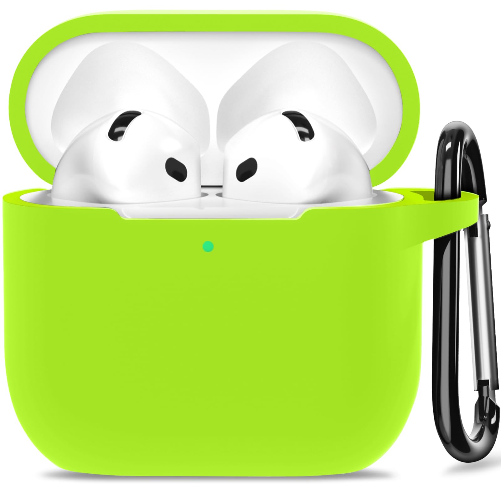 SATLITOG for AirPods 4 Case, Silicone Case Cover Compatible with Apple AirPods 4th Generation, Light Green