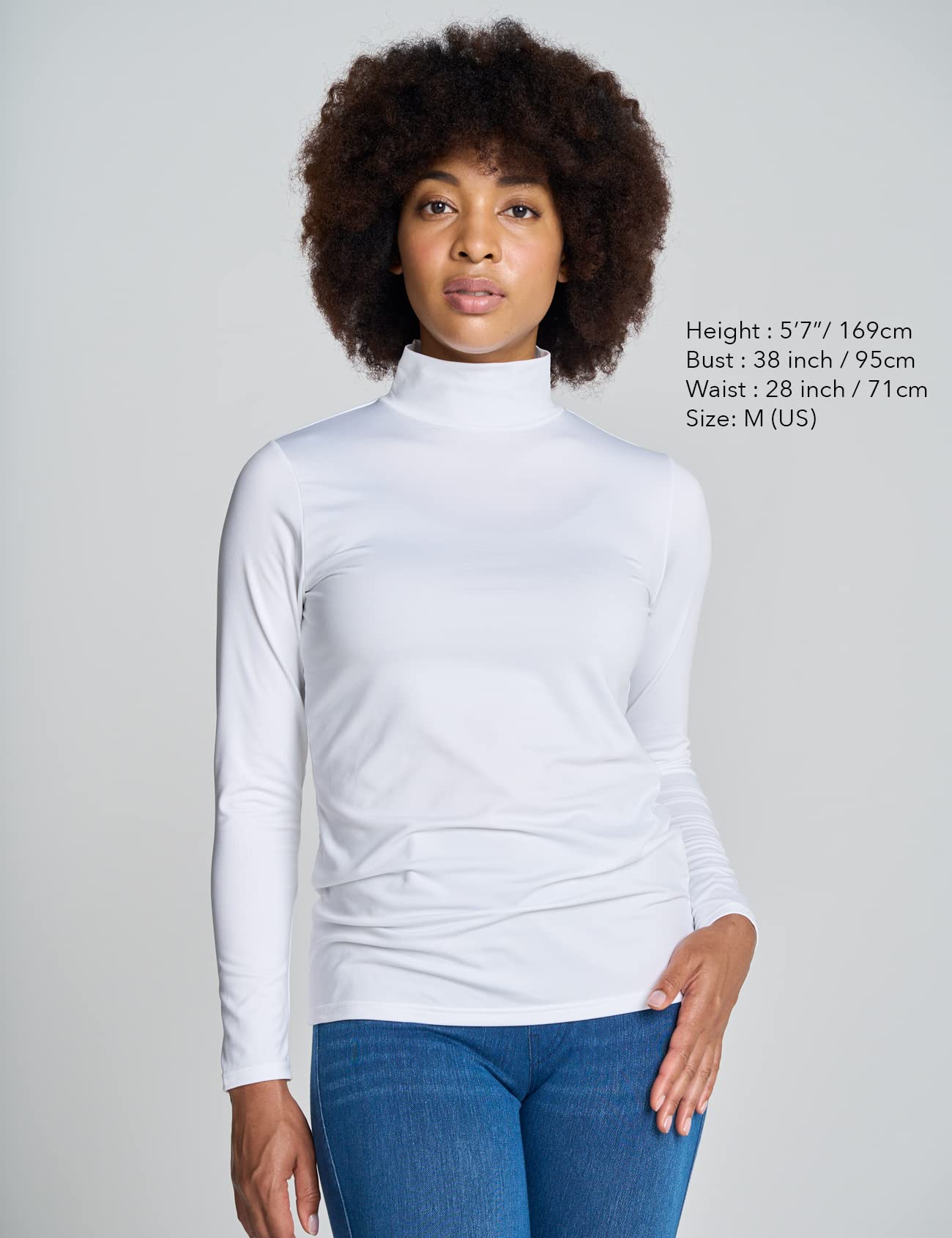 LAPASA Donna Maglia Termica Collo a Lupetto L87 L89 - Abbigliamento Termico Traspirante a Maniche Lunghe Fodera in Pile Strato Base