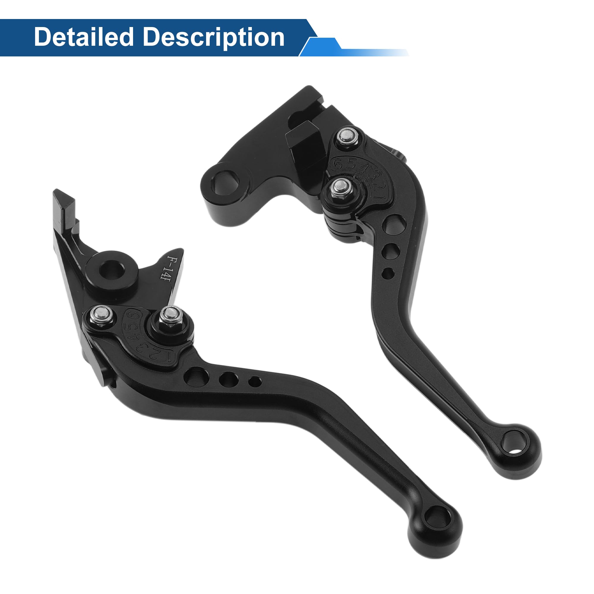 Leve freno frizione corti per Triumph Trident 660 2021-2024 6 Posizioni Regolabili Leva freno manubrio moto in lega di alluminio nero solido 1 coppia