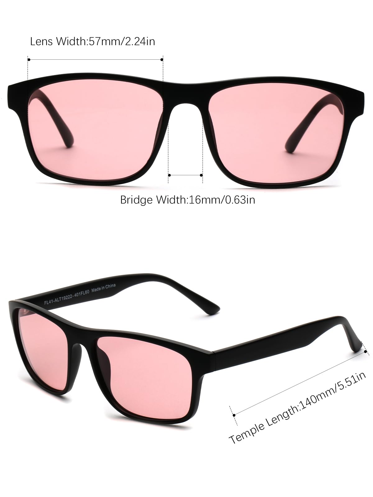 FL-41 Photochrome Migräne-Lichtempfindlichkeitsbrille für Blaulichtblockierung, Photophobie, Überanstrengung der Augen, besserer Schlaf und fluoreszierendes Licht Blendung Mann