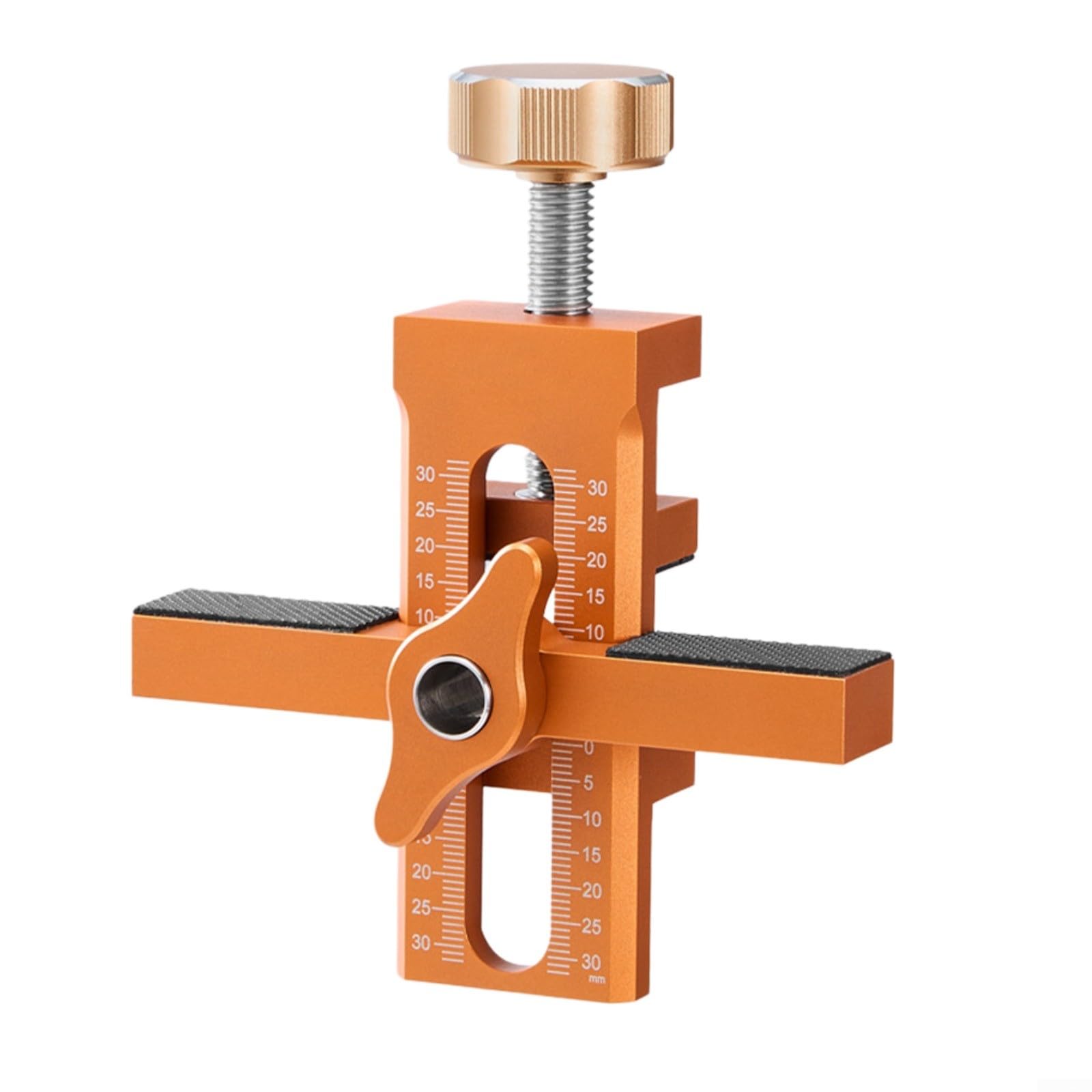 Strumento per l'installazione di porte per armadi con guida per il montaggio preciso 2-in-1 con posizionatore regolabile, in lega di alluminio 90x103mm