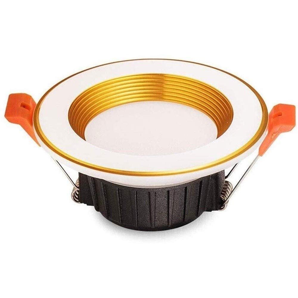 OUUED 3 Inch Low Profile LED Light LED Flush Mount Ceiling Light, 3W=60W Daylight AC110-240V Fire-Rated for Bathroom Kitchen Living Room (Color : Cool White (6000K))