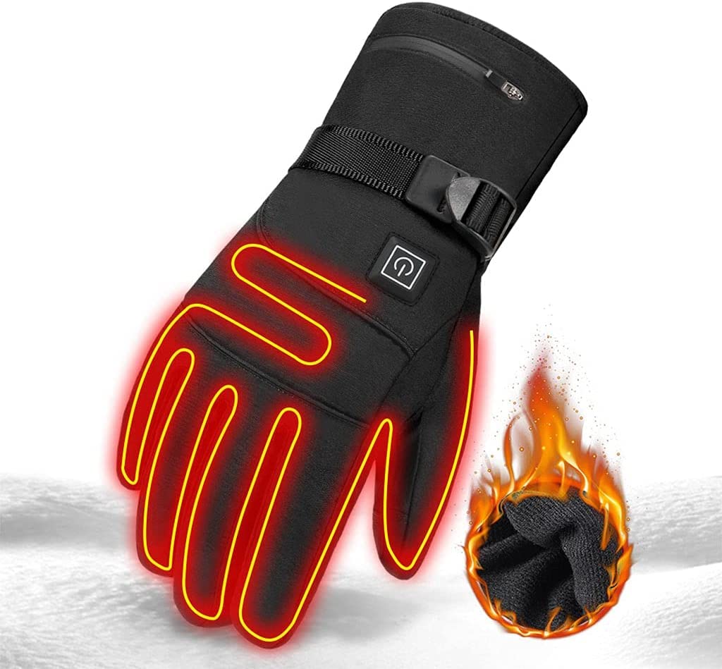 Gants chauffants électriques rechargeables USB mitaines de neige homme femme