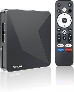 RUPA TV Box Android 14.0, Android Box S905X5M 2GB RAM 16GB ROM Support Dual-WiFi 2.4G/5.8G WIFI6 3D 4K HDR10+ BT5.0 with Voice Remote Control Smart TV Box Player 2026