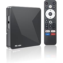 Android TV Box 14.0, 2025 S905X5M Android Box 4GB RAM 32GB ROM Support Dual-WiFi 2.4G/5.8G WIFI6 3D 4K HDR10+ BT5.0 with Voice Remote Control