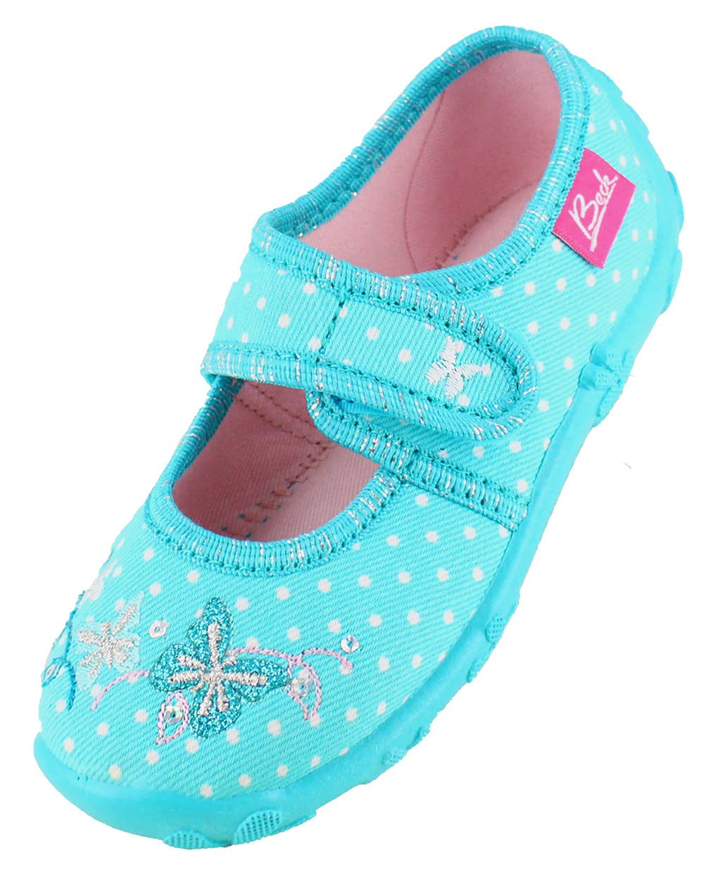 Beck Girl's Magic Low Top Slippers, Turquoise, 12.5 UK Child